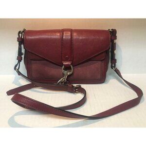 Rebecca Minkoff leather crossbody purse handbag burgundy